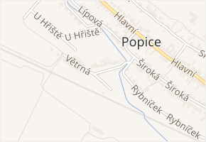 U jízdárny v obci Popice - mapa ulice