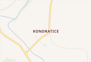 Kondratice v obci Popovice - mapa části obce