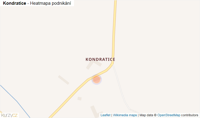Mapa Kondratice - Firmy v části obce.