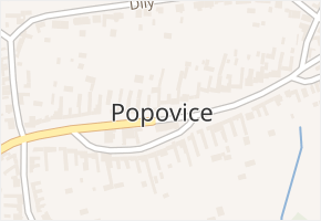 Popovice v obci Popovice - mapa části obce
