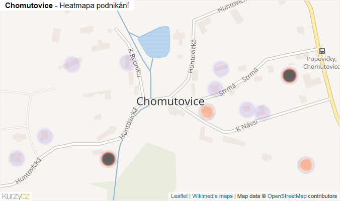 Mapa Chomutovice - Firmy v části obce.