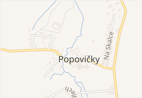 Ke Kostelu v obci Popovičky - mapa ulice