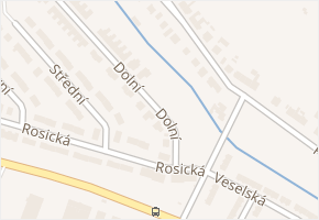 Dolní v obci Popůvky - mapa ulice