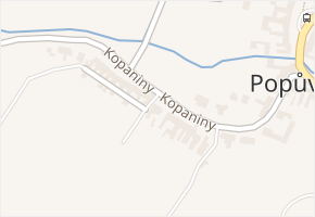 Kopaniny v obci Popůvky - mapa ulice