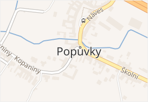 Popůvky v obci Popůvky - mapa části obce