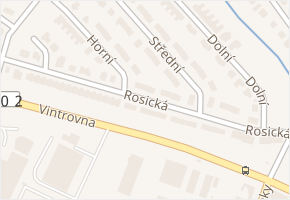 Rosická v obci Popůvky - mapa ulice