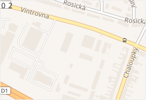 Vintrovna v obci Popůvky - mapa ulice