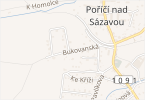 Bukovanská v obci Poříčí nad Sázavou - mapa ulice