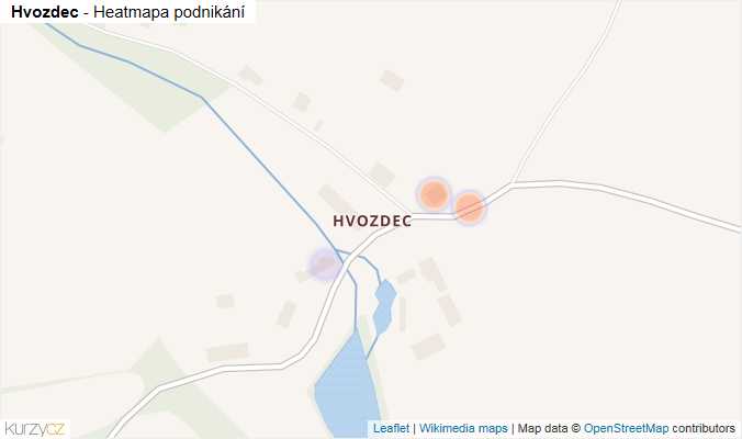 Mapa Hvozdec - Firmy v části obce.