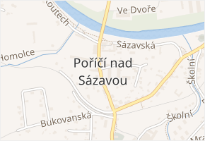 Pod Homolkou v obci Poříčí nad Sázavou - mapa ulice