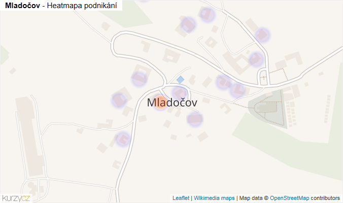 Mapa Mladočov - Firmy v části obce.