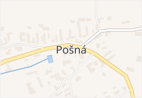Pošná v obci Pošná - mapa části obce
