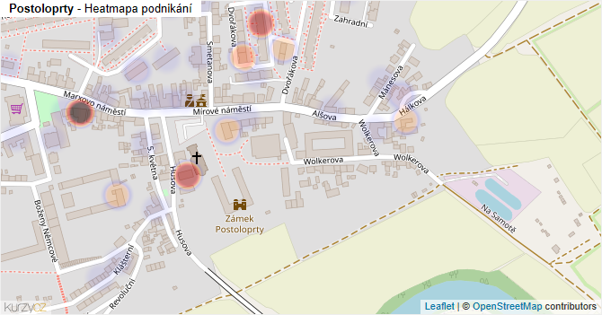 Postoloprty - mapa podnikání