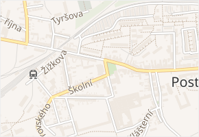 Boženy Němcové v obci Postoloprty - mapa ulice