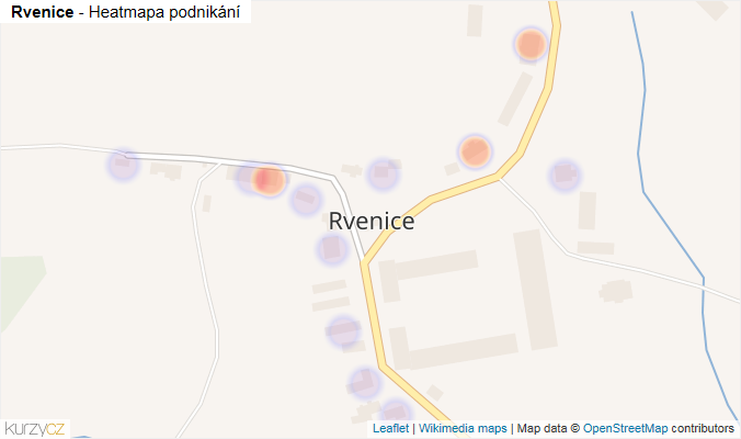 Mapa Rvenice - Firmy v části obce.