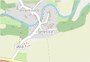 Seletice v obci Postoloprty - mapa části obce