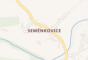 Seménkovice v obci Postoloprty - mapa části obce