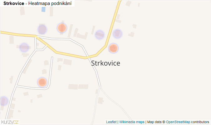 Mapa Strkovice - Firmy v části obce.