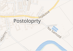 Wolkerova v obci Postoloprty - mapa ulice