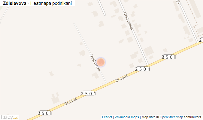 Mapa Zdislavova - Firmy v ulici.