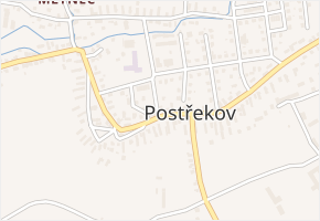 Postřekov v obci Postřekov - mapa části obce