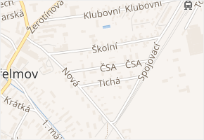 ČSA v obci Postřelmov - mapa ulice