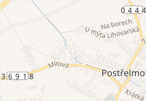 Potoční v obci Postřelmov - mapa ulice