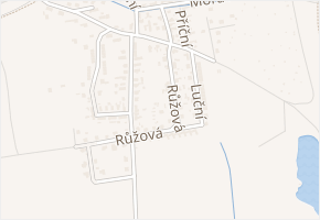 Růžová v obci Postřelmov - mapa ulice
