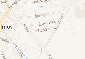 Tichá v obci Postřelmov - mapa ulice