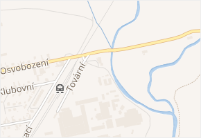 Tovární v obci Postřelmov - mapa ulice