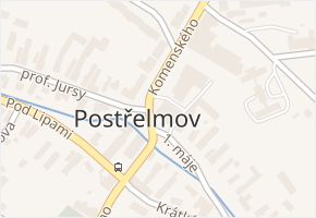 U Zahrádek v obci Postřelmov - mapa ulice