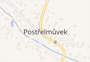 Postřelmůvek v obci Postřelmůvek - mapa části obce