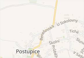 Benešovská v obci Postupice - mapa ulice