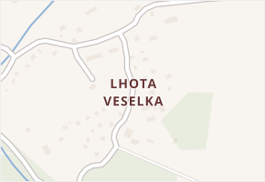 Lhota Veselka v obci Postupice - mapa části obce