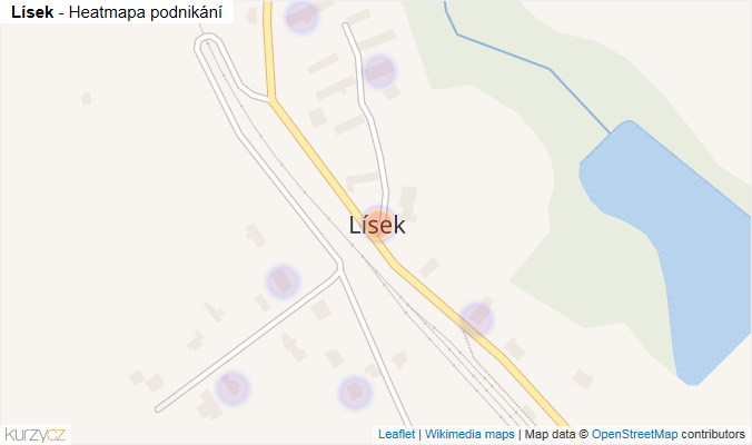 Mapa Lísek - Firmy v části obce.