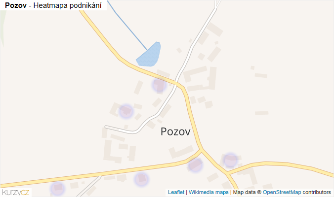 Mapa Pozov - Firmy v části obce.