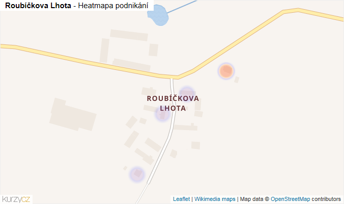 Mapa Roubíčkova Lhota - Firmy v části obce.