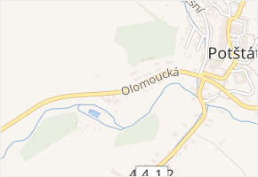 Olomoucká v obci Potštát - mapa ulice