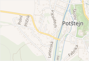 Akademika Hennera v obci Potštejn - mapa ulice