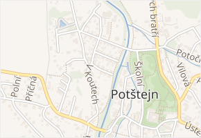 Liebscherova v obci Potštejn - mapa ulice