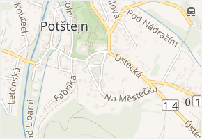 Thieleho v obci Potštejn - mapa ulice