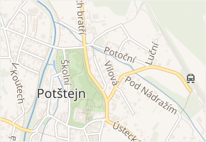 U Rybníčka v obci Potštejn - mapa ulice