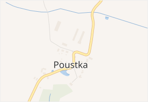 Poustka v obci Poustka - mapa části obce