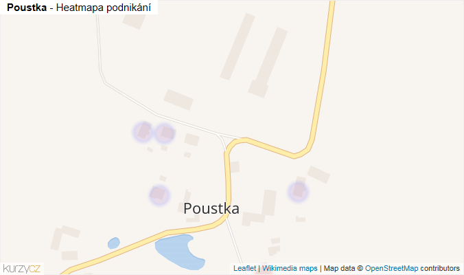 Mapa Poustka - Firmy v části obce.