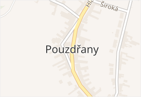 Pouzdřany v obci Pouzdřany - mapa části obce