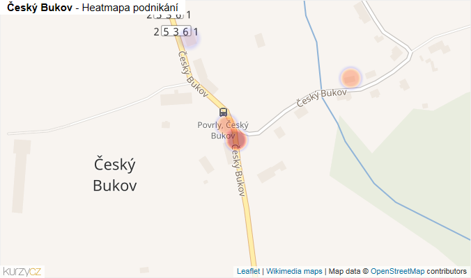 Mapa Český Bukov - Firmy v ulici.