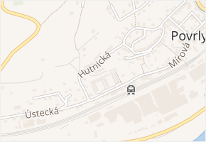 Hutnická v obci Povrly - mapa ulice