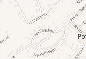 Na Panském v obci Povrly - mapa ulice