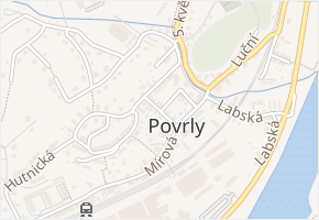 Radní v obci Povrly - mapa ulice