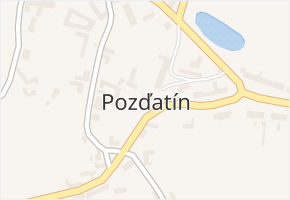 Pozďatín v obci Pozďatín - mapa části obce